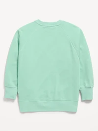 Oversized Long-Sleeve Graphic Tunic Sweatshirt for Girls