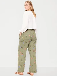 High-Waisted Straight Ankle Pants