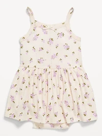 Printed Pointelle-Knit Bodysuit Dress for Baby