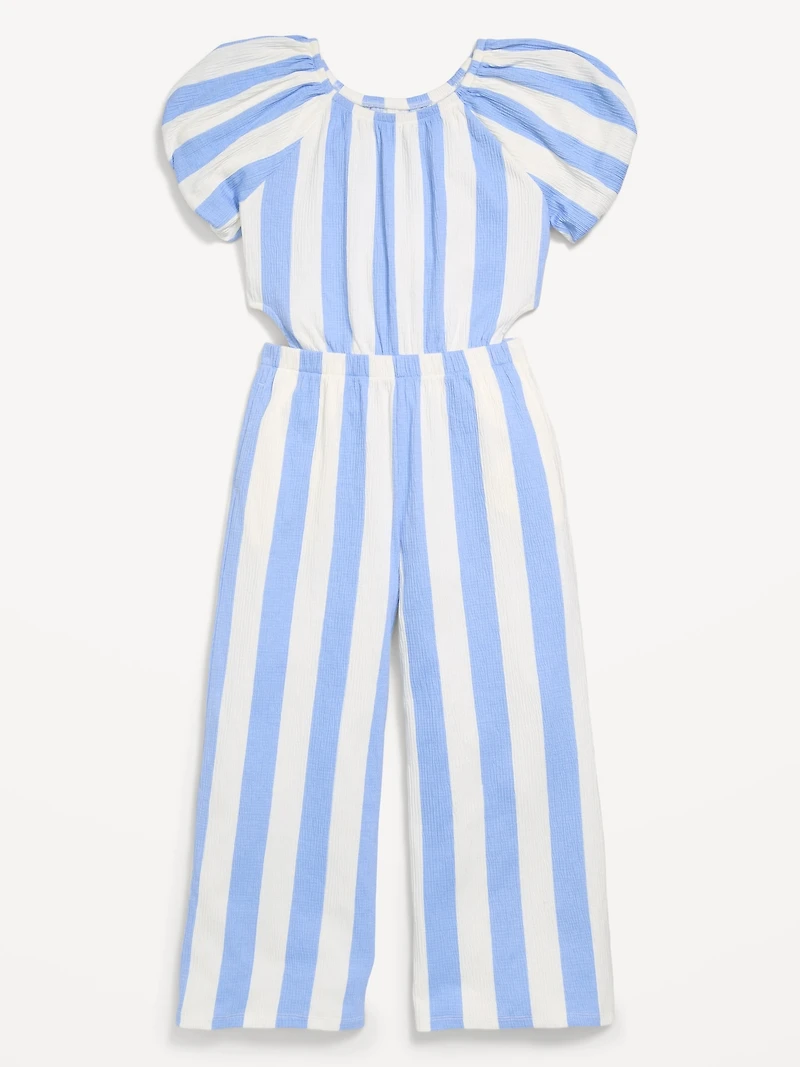 Fit and Flare Side-Cutout Jumpsuit for Girls