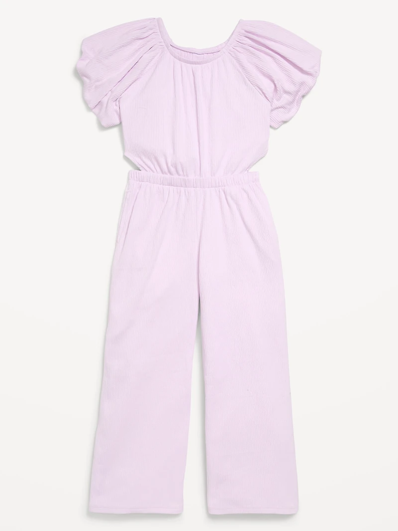 Fit and Flare Side-Cutout Jumpsuit for Girls