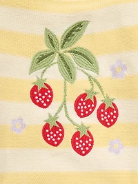 Oversized Long-Sleeve Embroidered Sweater for Girls