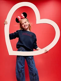 Old Navy x Disney Oversized Minnie Mouse Embroidered Graphic Tunic Sweatshirt for Girls