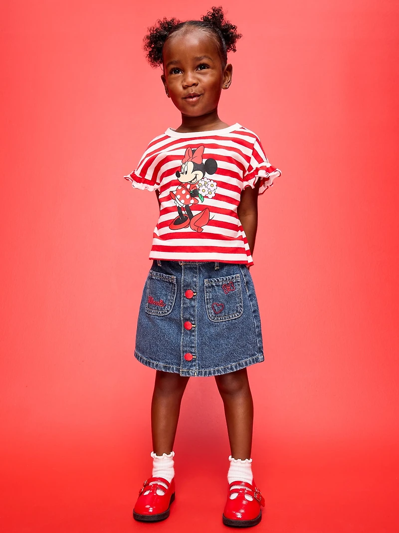 Old Navy x Disney Minnie Mouse Jean Skirt for Toddler Girls