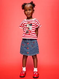 Old Navy x Disney Minnie Mouse Jean Skirt for Toddler Girls