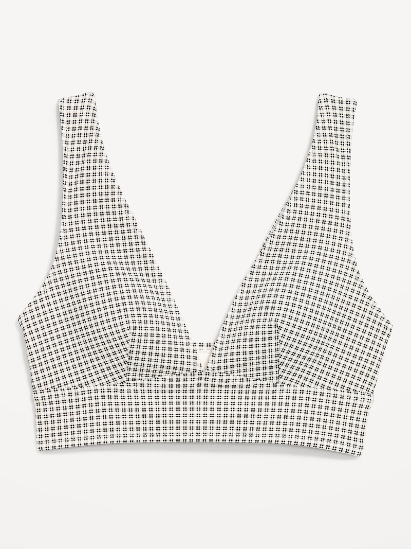 Pique Longline Bikini Swim Top