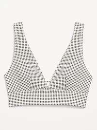 Pique Longline Bikini Swim Top