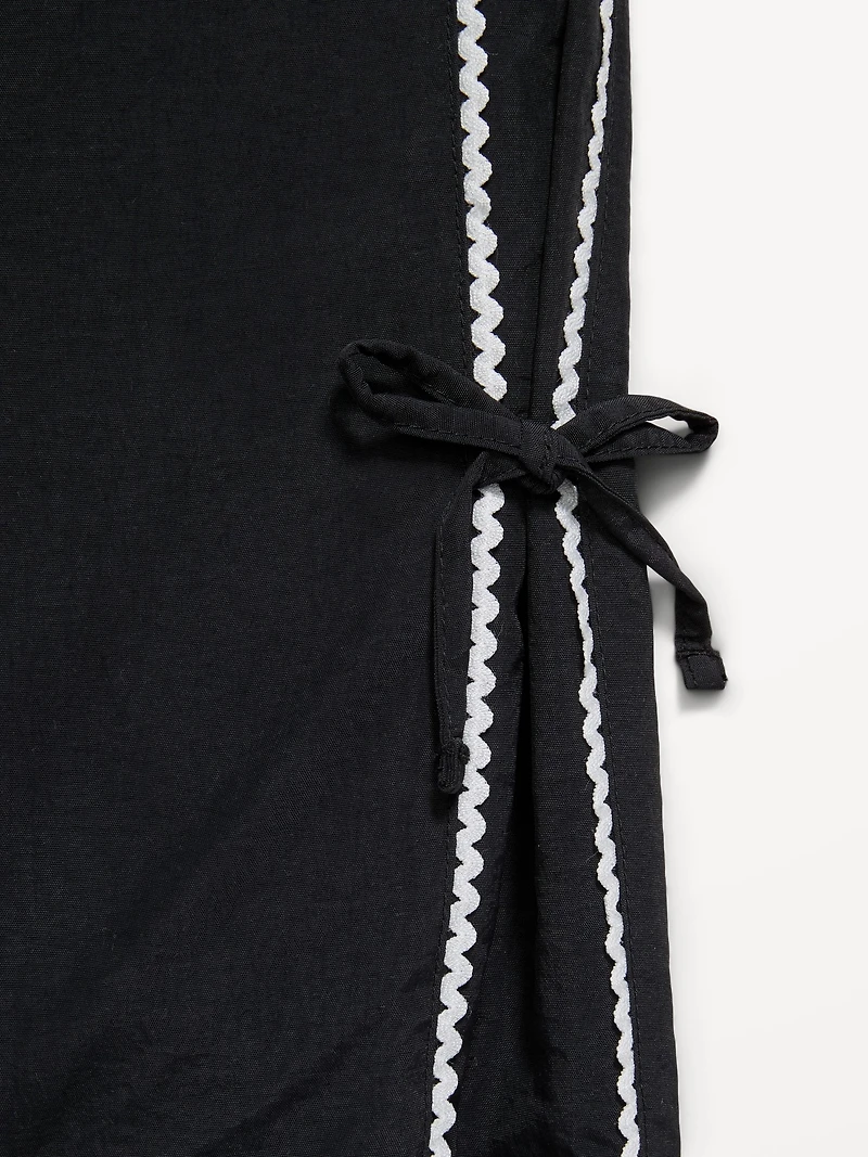 High-Waisted Bow Parachute Pants for Girls