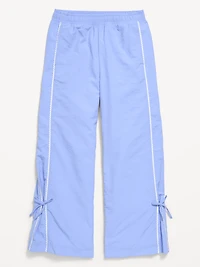 High-Waisted Bow Parachute Pants for Girls