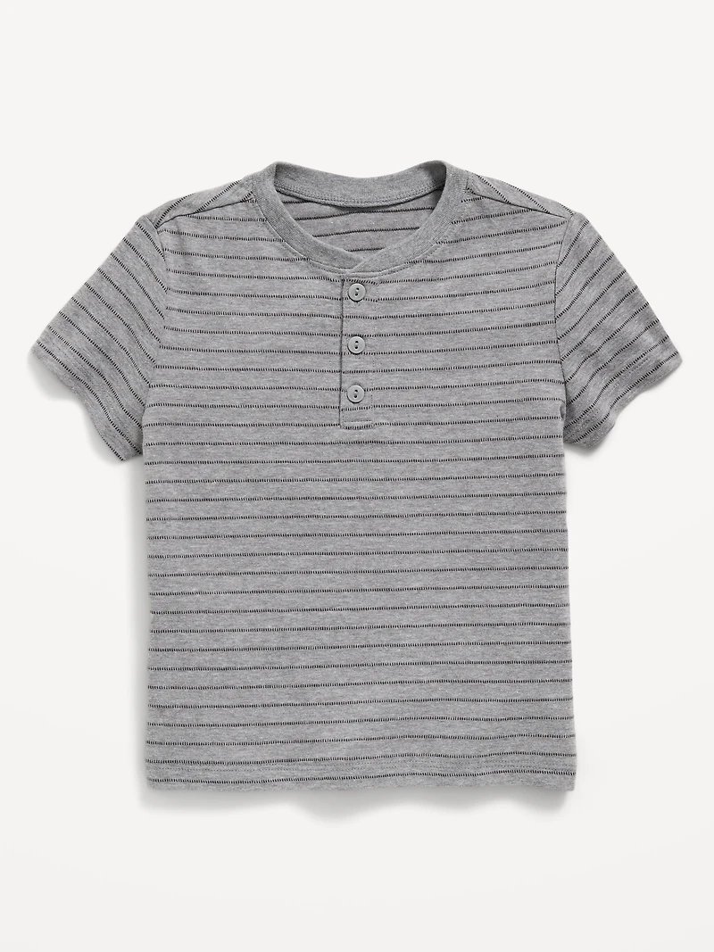 Short-Sleeve Textured Henley T-Shirt for Toddler Boys