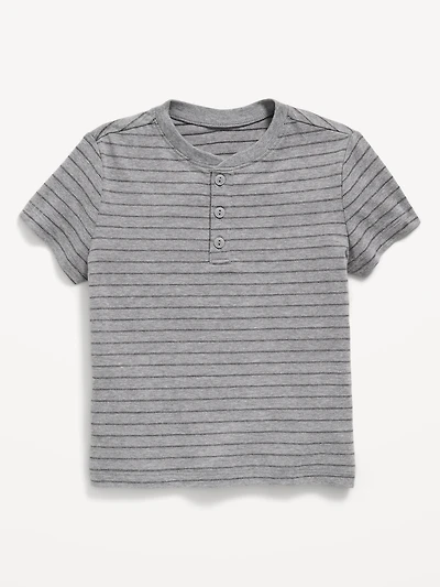 Short-Sleeve Textured Henley T-Shirt for Toddler Boys