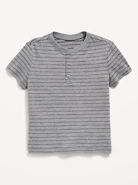 Short-Sleeve Textured Henley T-Shirt for Toddler Boys