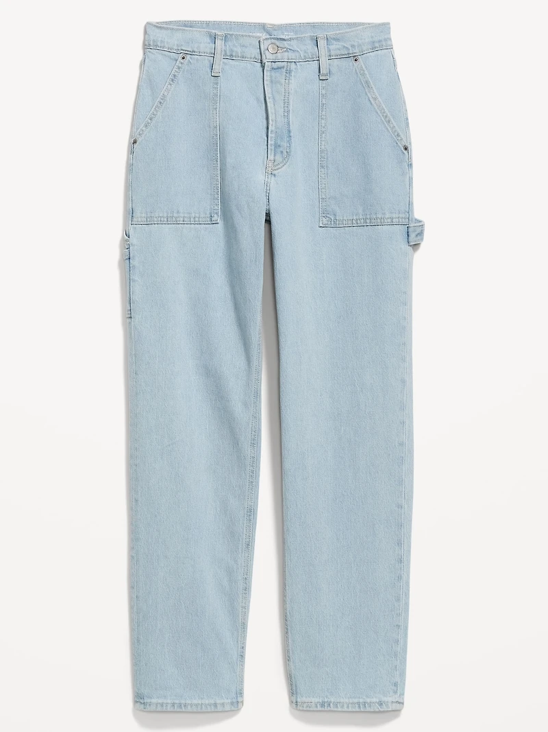 Low-Rise Utility Slouchy Straight Jeans