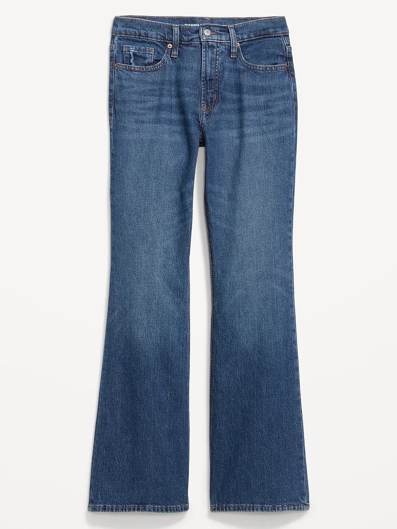 Mid-Rise Loose Boot-Cut Jeans