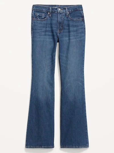 Mid-Rise Loose Boot-Cut Jeans