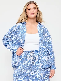 Open-Back Button-Down Shirt