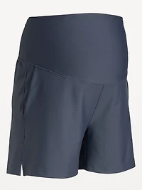 Maternity Rollover-Waist PowerSoft Shorts - 5-inch inseam