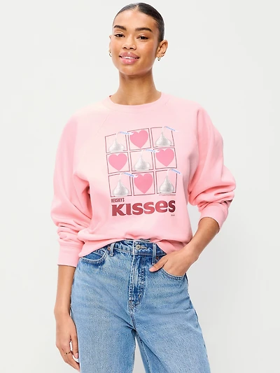 Oversized Raglan Graphic Sweatshirt