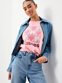 Oversized Raglan Graphic Sweatshirt