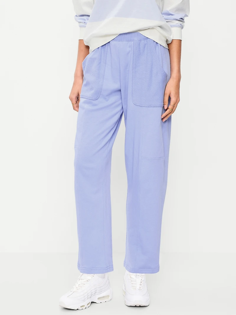 Mid-Rise SoComfy Seamed Barrel Sweatpants