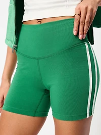 High-Waisted PowerChill Side-Stripe Biker Shorts - 5-inch inseam