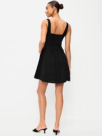 Fit & Flare Linen Mini Dress