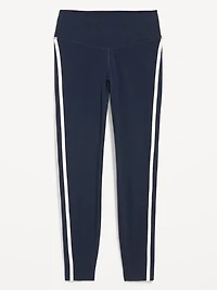 High-Waisted PowerChill Side-Striped 7/8 Cotton Leggings