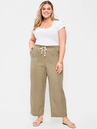 High-Waisted Utility Ankle Pants