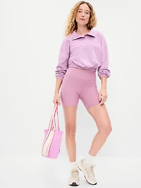 Button-Up Funnel-Neck Sweatshirt