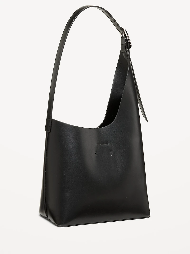 Asymmetrical Structured Tote Bag