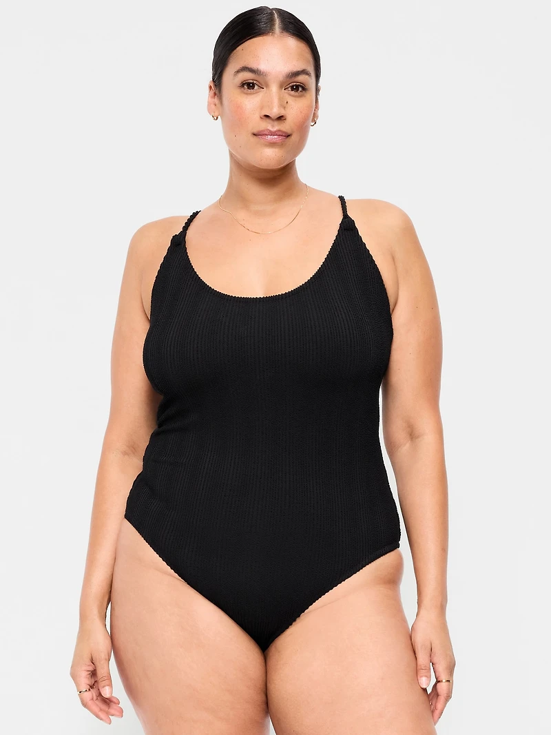 Braided-Strap One-Piece Swimsuit