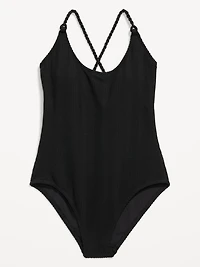 Braided-Strap One-Piece Swimsuit