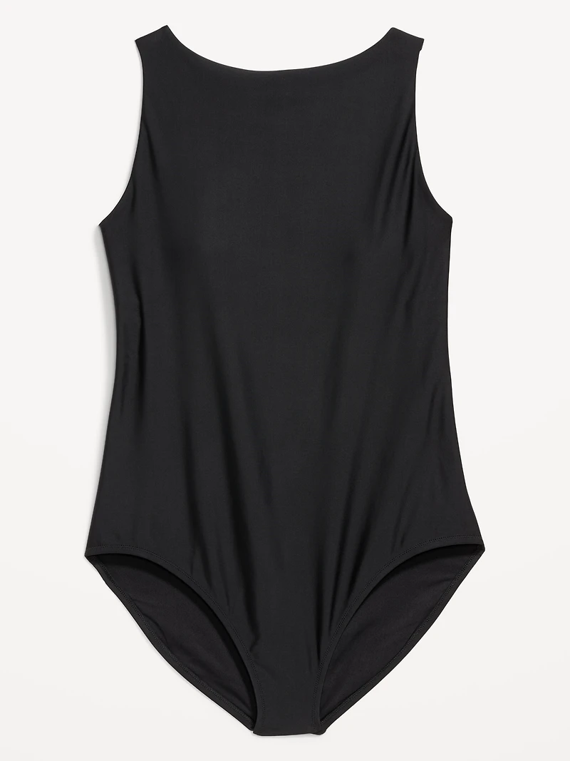 High-Neck One-Piece Swimsuit