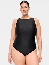 High-Neck One-Piece Swimsuit