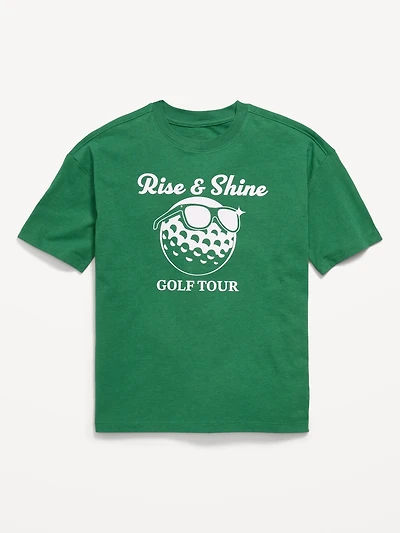 Oversized Short-Sleeve Graphic T-Shirt for Boys