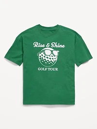 Oversized Short-Sleeve Graphic T-Shirt for Boys