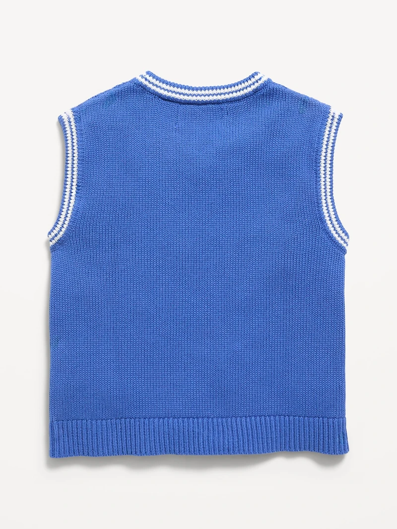 Oversized Cable-Knit Sweater Vest for Toddler Boys