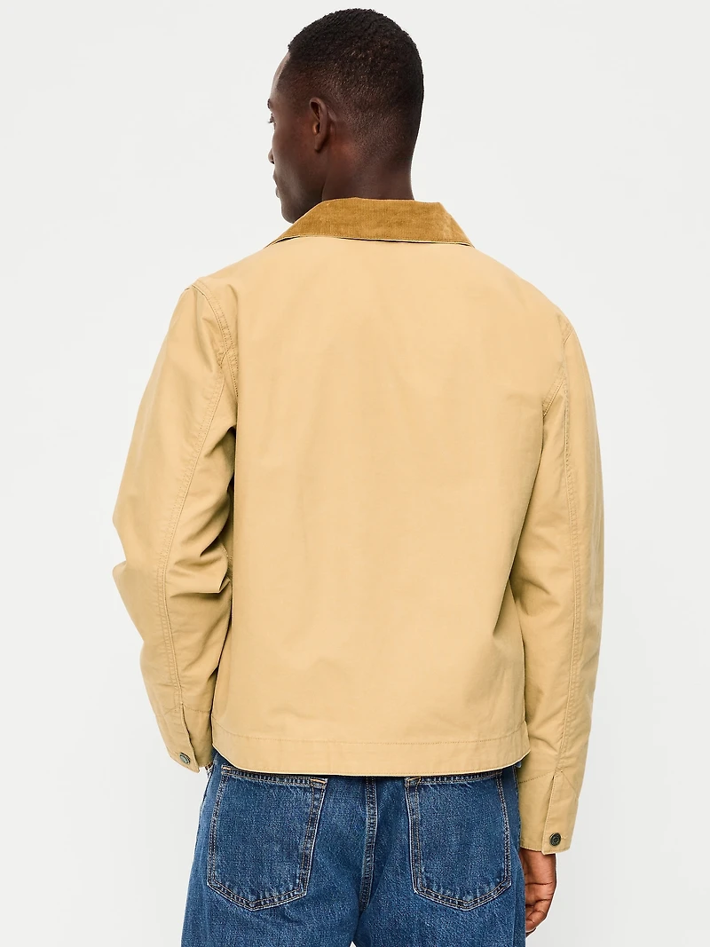 Cropped Canvas Barn Jacket