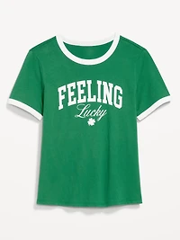 EveryWear Crew-Neck Graphic Ringer T-Shirt