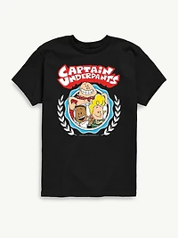 Captain Underpants Collegiate Short Sleeve Graphic Tee for Kids