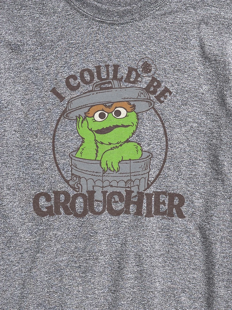 Sesame Street Grouchier Oscar Short Sleeve Graphic Tee