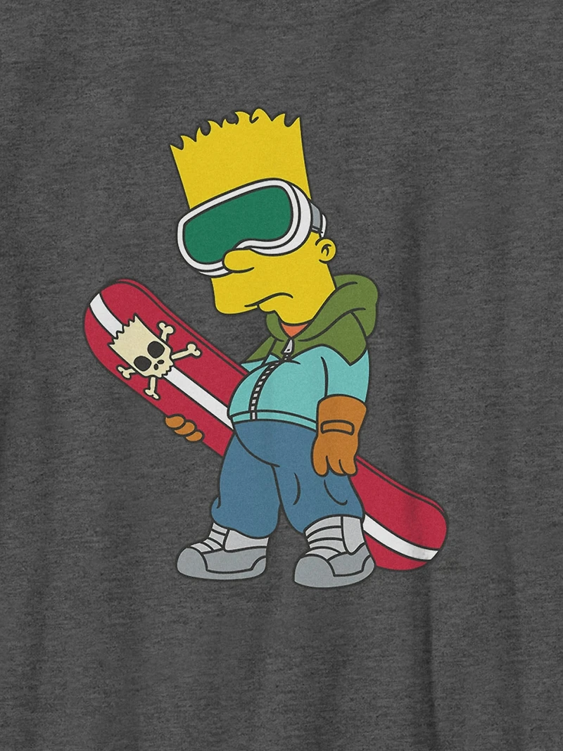 The Simpsons Snowboarder Bart Graphic T-Shirt for Kids