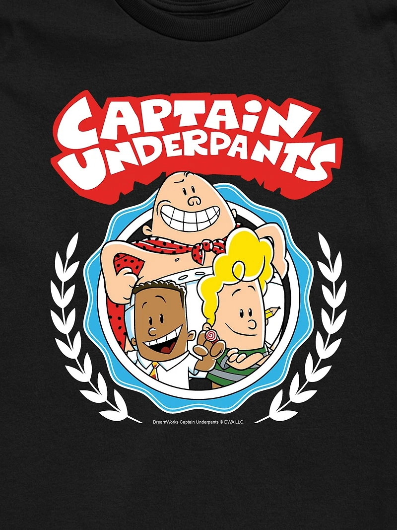 Captain Underpants Collegiate Short Sleeve Graphic Tee for Kids