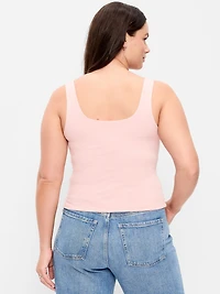 Hug Double-Layer Scoop-Neck Tank Top