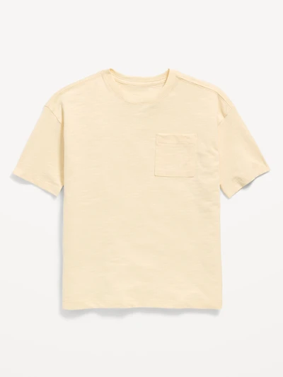Oversized Short-Sleeve Pocket T-Shirt for Boys