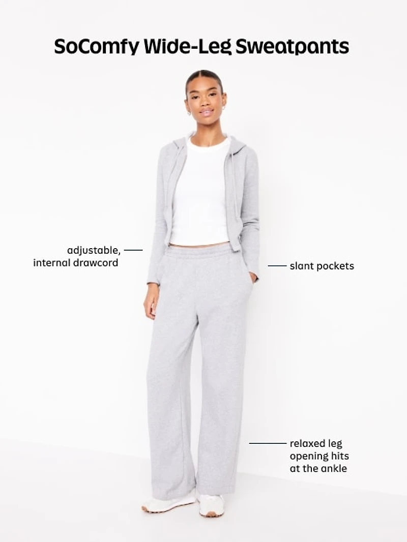 High-Waisted SoComfy Wide-Leg Sweatpants