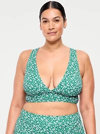 Pique Longline Bikini Swim Top