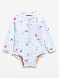 Long-Sleeve Rashguard Swim One-Piece for Baby
