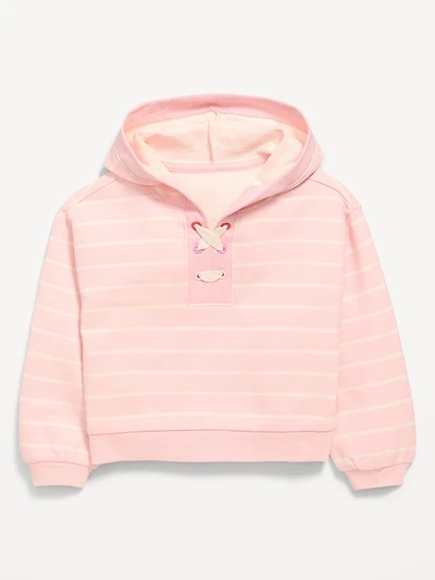 Oversized Lace-Up Sweatshirt for Toddler Girls