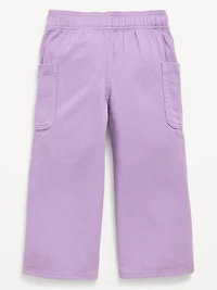 High-Waisted Baggy Wide-Leg Pull-On Pants for Toddler Girls